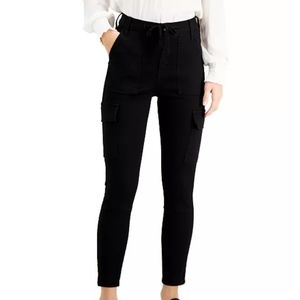 Black Pants Cargo Skinny Hi-Rise